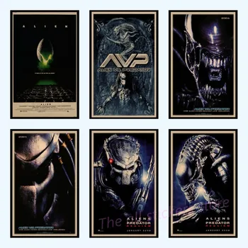 Alien vs Predator AVP Kodu Sisustamiseks teenetemärgi Kraft Filmi retro Plakati Joonistamise core Seina kleebised /2015