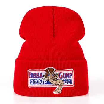 Forrest Gump Tagasi Cosplay talvine müts Naised Mehed BUBBA GUMP Soe sügis ja talv Cotton Punane Beanies Mütsid Müts