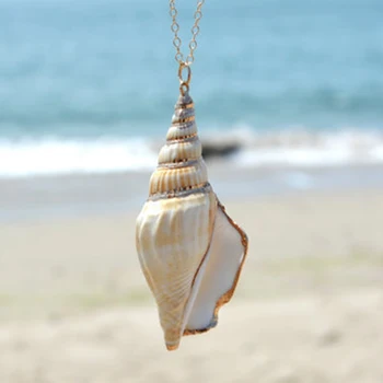 Suvel Stiilis Loomulik Meritäht Mere Conch shell Kaelakee Ripats Naiste Collier Femme Kest Ehteid