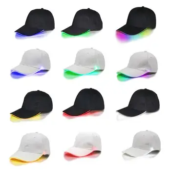Uus Disain Reguleeritav LED Light Up Baseball Caps Hõõguv Töötab Mütsid Naistele Meeste Tantsu Pidu Hip-Hop
